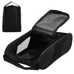 シューズ用メッシュバッグ 通気性 中が見やすい ダブルファスナー 運動靴