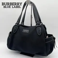 希少✨美品【バーバリーブルーレーベル】サイドレザーリボントートバッグ ホースロゴ