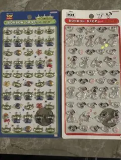 正規品　ボンボンドロップシール　エイリアンmini、101匹わんちゃんmini