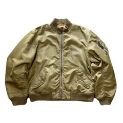 超スペシャル 90s ラルフローレン MA-1 ボンバージャケット L ブラウン 超スペシャル 90s ラルフローレン MA-1 ボンバージャケット L