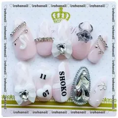 ネイルチップ オーダー受付中 量産型 ワンホン ちゅるん ピンク 韓国 清楚系