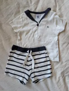 【PETIT BATEAU】プチバトー、セットアップ、12m、74cm