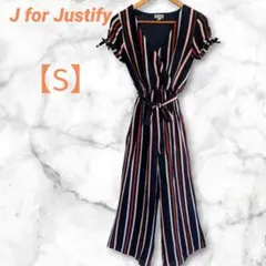 J for Justify　オールインワン　【S】　ストライプ　ネイビー