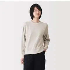 無印良品　ワッフル編みクルーネック長袖Tシャツ