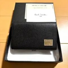 Paul Smith 現行モデル　名刺入れ　メタルクロップドロゴ　黒　極美品