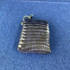 クロコダイル風コインケース ダークパープル