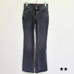 LUCKY BRAND【0/25R】デニム フレア パンツ ブラック 綿 美脚のサムネイル