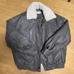 【orun】Leather Fur Jacket Ｍ