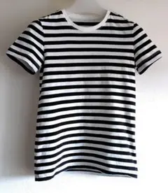 無印良品　白黒ストライプ 半袖Tシャツ XS