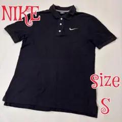 NIKE ナイキ　鹿の子　半袖ポロシャツ　ネイビー　S