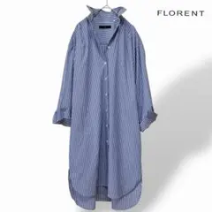 【フローレント/ FLORENT 】日本製 ストライプシャツワンピ Fのサムネイル