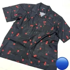 NAVY. 半袖シャツ シースルー さくらんぼ柄 ブラック XLのサムネイル