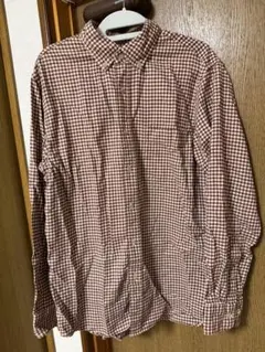 UNIQLO ブラウンチェック 長袖シャツ S