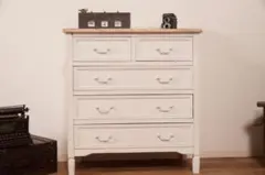 【新品】フレンチカントリー 5段チェスト シャビーシック アンティーク