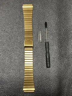 新品 ステンレス製 腕時計用交換ベルト ゴールド ラグ幅18mm