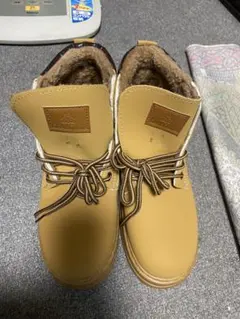 CARRHERRY ウィンターブーツ ボア付き ベージュ