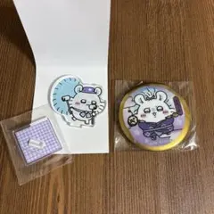 ちいかわ　モモンガ　ちいぽけ　ポップアップ　アクスタ　缶バッジ　2点セット