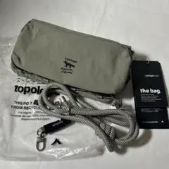 メゾンキツネ × Topologie ボトルサコッシュ バッグ カーキ　/o1