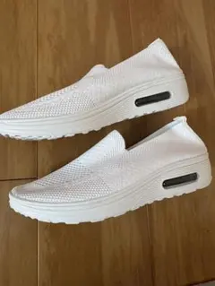 新品 ホワイト スリッポン エアクッション