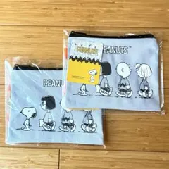 PEANUTS スヌーピー　コットンポーチ 2個セット