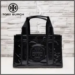 Tory Burchトリーバーチ トートバッグ ハンドバッグ 黒 エナメルレザーのサムネイル