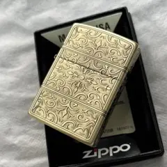 ZIPPO 1997年 薔薇の彫刻 シルバープレート ローズ ヴィンテージ 箱付 