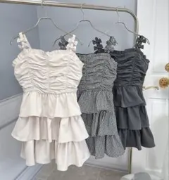 evelyn リボンキャミギャザーOP