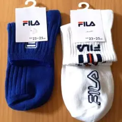 FILA 靴下 23~25cm 青 白 2足セットのサムネイル