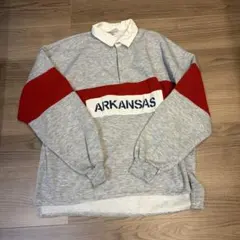 【美品】古着　80年代ラガシャツ風カットソー　ポロスタイル トレーナー