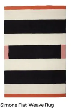 AELFIE Simone Flat-Weave Rug 4×6ウールラグのサムネイル