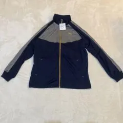 PUMA プーマ ジャージ 上 L 紺×グレー 金ロゴ 新品