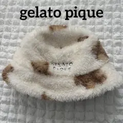 ジェラートピケ フリースハット くま柄