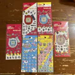 セリア たまごっちシール６枚セット　キラキラシール2 プチプチシール2