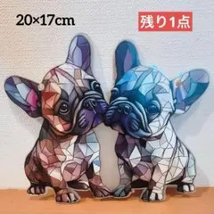 サンキャッチャー フレンチブルドッグ 犬好き プレゼント ステンドグラス風
