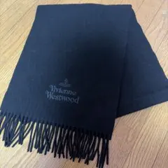Vivienne Westwood ブラック マフラー フリンジ付き - メルカリ
