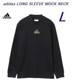 新品 Lサイズ アディダス ゴルフ モックネックシャツ 長袖 ブラック