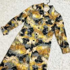 Tokyo Mode✨美品　開き襟コート　ワンピース　アート風　ヴィンテージ
