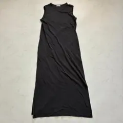 BEAUTY&YOUTH スリット マキシワンピース ブラック L（G280）