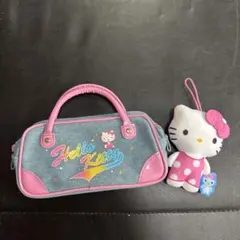 Hello Kitty デニムバッグとぬいぐるみセット 2001