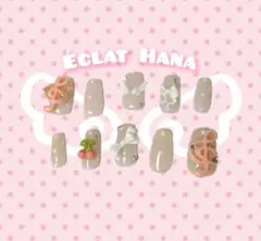 ウイッシュコアネイル　ドット　音符　リボン　羽　平成女児ネイル