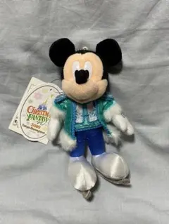 2010年 ディズニーランド　クリスマス　ミッキー　ぬいぐるみ　バッジ