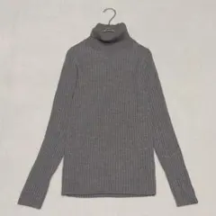 MUJI 無印良品 ウール100％タートルネックリブニット シンプルE11481