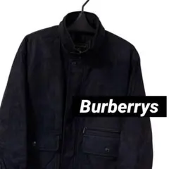 90s Burberrys フェイクスエード ジャケット 黒系 LY 日本製