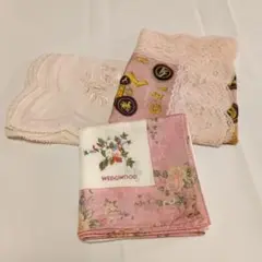 WEDGWOOD　LANCEL　レース 大判ハンカチ 3枚セット