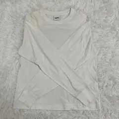 訳あり★トミージーンズ★プリントロングTシャツＳ白　ロゴ刺繍　コットン100