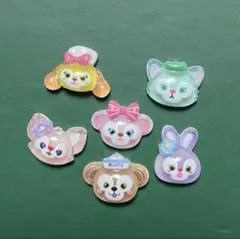 ネイルパーツ ダッフィーとなかまたち　6個セット