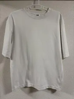 UNIQLO U エアリズムコットンオーバーサイズTシャツ 5分袖 ホワイト M