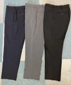 ユニクロ　スマートアンクルパンツ　3点セット ネイビー グレー ブラック