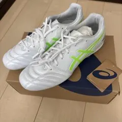 ASICS サッカーシューズ ホワイト/グリーン