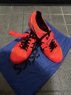 asics 陸上競技用スパイクシューズ オレンジ
